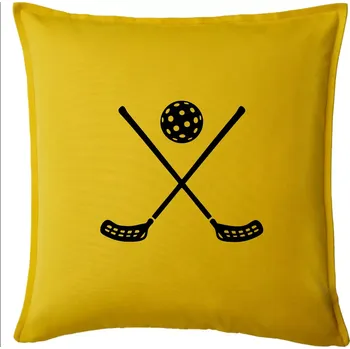 Polštář Florbalové hokejky - Polštář 50x50 - 50x50 - Pouze potah ( Žlutá )