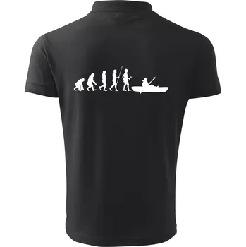 Pánská košile Evoluce kanoe krátká - Polokošile pánská Pique Polo 203 - 4XL ( Dřevěné uhlí )
