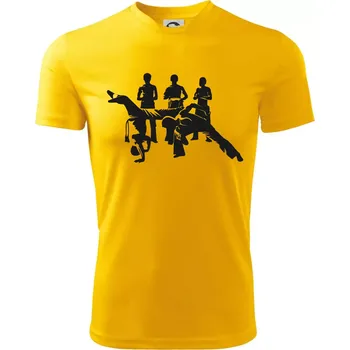 Chlapecké tričko Capoeira všichni - Dětské triko sportovní (dresovina) - 146 cm/10 let ( Žlutá )