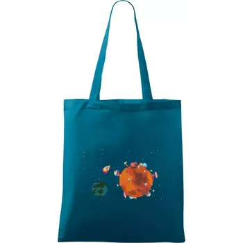 Nákupní taška Kolonizace Marsu - Taška bavlněná - 42 x 38 cm ( Petrolejová )