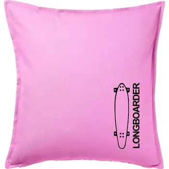 Polštář Longboard na výšku - Polštář 50x50 - 50x50 - Pouze potah ( Růžová )