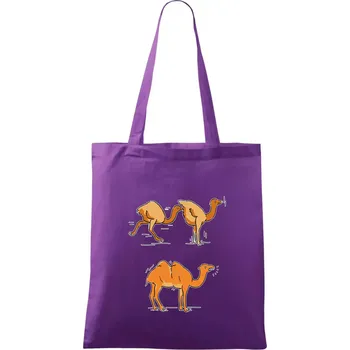 Pravda o velbloudech - Taška bavlněná - 42 x 38 cm ( Fialová )