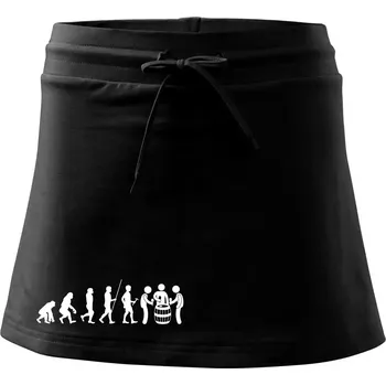 Dámská sukně Evoluce sklípek - Sportovní sukně - two in one - S ( Černá )