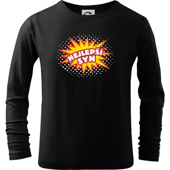 Chlapecké tričko Splash bublina - nejlepší syn - Triko dětské Long Sleeve - 158 cm/12 let ( Černá )