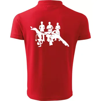 Pánská košile Capoeira všichni - Polokošile pánská Pique Polo 203 - 5XL ( Červená )
