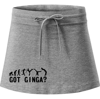 Dámská sukně Capoeira - Got Ginga - Sportovní sukně - two in one - L ( Tmavě šedý melír )