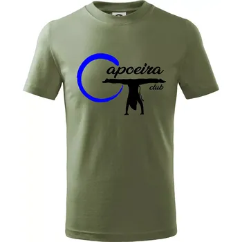 Capoeira club - bojovník - Tričko dětské bavlněné - 158 cm/12 let ( Khaki )
