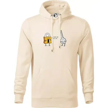Pánská mikina Zámek a klíč - Mikina pánská Cape s kapucí - 5XL ( Mandlová )