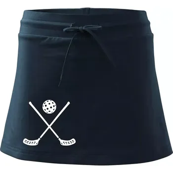 Dámská sukně Florbalové hokejky - Sportovní sukně - two in one - S ( Námořní modrá (velmi tmavá - téměř černá) )