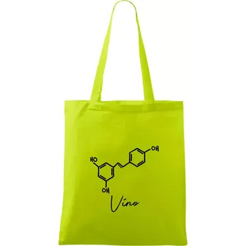 Barová chemie - víno - Taška bavlněná - 42 x 38 cm ( Limetková )