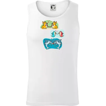 Projev lásky zvířata - Tílko pánské Core - M ( Bílá )