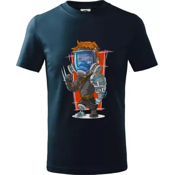 Chlapecké tričko Vesmírný voják červený - Tričko dětské bavlněné - 134 cm/8 let ( Námořní modrá (velmi tmavá - téměř černá) )