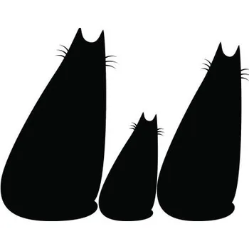 Samolepící dekorace Samolepka na stěnu tři koťátka 11x15cm