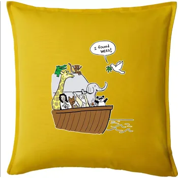 Polštář Pravda s Noemovou archou - Polštář 50x50 - 50x50 - Pouze potah ( Žlutá )