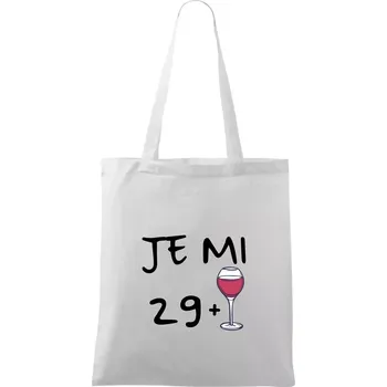 Je mi 29 (30) víno - Taška bavlněná - 42 x 38 cm ( Bílá )