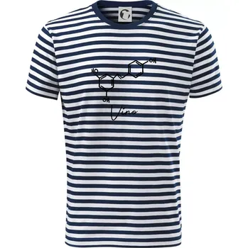 Pánské oblečení Barová chemie - víno - Triko na vodu - 2XL ( Prouhovaná )