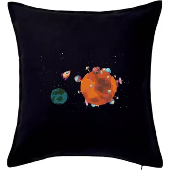 Polštář Kolonizace Marsu - Polštář 50x50 - 50x50 - Pouze potah ( Černá )