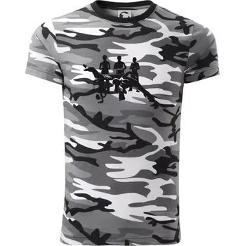Capoeira všichni - Army CAMOUFLAGE - XS ( Šedý maskáč )