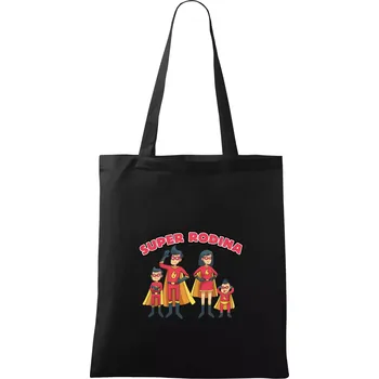 Super rodina - dva synové - Taška bavlněná - 42 x 38 cm ( Černá )