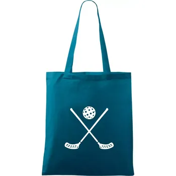 Florbalové hokejky - Taška bavlněná - 42 x 38 cm ( Petrolejová )