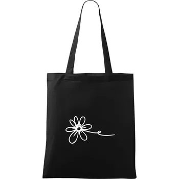 Nákupní taška Kopretina - Taška bavlněná - 42 x 38 cm ( Černá )