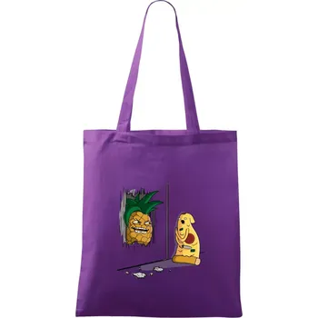 Pizza hawai - Taška bavlněná - 42 x 38 cm ( Fialová )