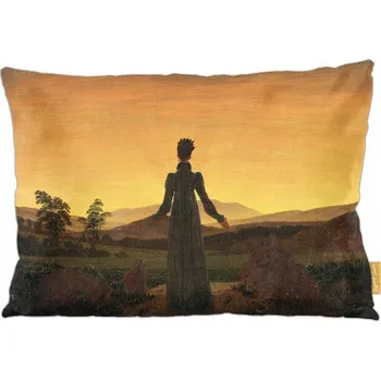 Polštář Polštář Žena v záři zapadajícího slunce podle Caspara Davida Friedricha