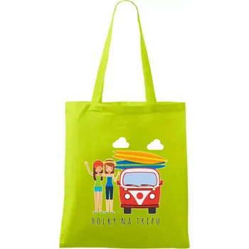 Holky na tripu - Taška bavlněná - 42 x 38 cm ( Limetková )