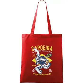 Nákupní taška Capoeira Afro-brazil art - Taška bavlněná - 42 x 38 cm ( Červená )