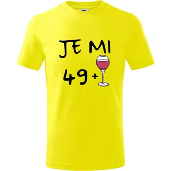 Chlapecké tričko Je mi 49 (50) víno - Tričko dětské bavlněné - 98 cm / 2 roky ( Citrónová )