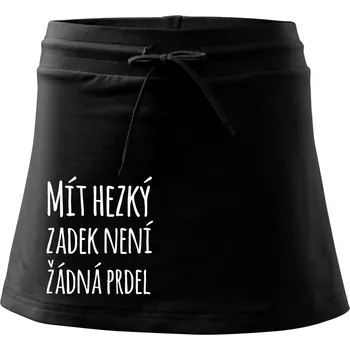 Dámská sukně Mít hezký zadek není žádná prdel - Sportovní sukně - two in one - XS ( Černá )