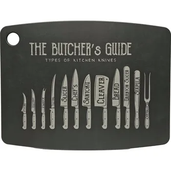 Kuchyňské prkénko Krájecí deska 37 cm THE BUTCHERS GUIDE / Jade