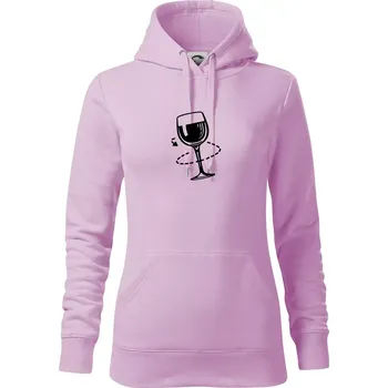 Dámská mikina Víno someliér - Mikina dámská Cape s kapucí - S ( Orchid )