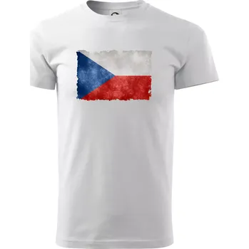 Česká vlajka stará - Triko extra velké (5-8XL) - 7XL ( Bílá )