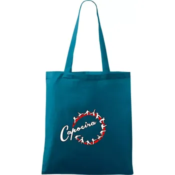 Capoeira cviky v kruhu - Taška bavlněná - 42 x 38 cm ( Petrolejová )