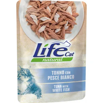 Krmivo pro kočku Mokré krmivo pro kočky Life natural cat Tuňák + Bíloryba 70g kapsička