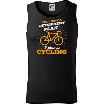 Pánské termoprádlo Oranžové kolo - Yes, I have a retirement plan, I plan on cycling - Tílko pánské Core - M ( Černá )