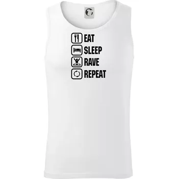 Eat sleep rave repeat - Tílko pánské Core - M ( Bílá )