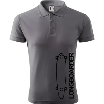 Pánská košile Longboard na výšku - Polokošile pánská Pique Polo 203 - L ( Ocelově šedá )