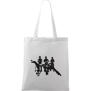 Nákupní taška Capoeira všichni - Taška bavlněná - 42 x 38 cm ( Bílá )