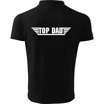Pánská košile Top dad s čárami - Polokošile pánská Pique Polo 203 - XL ( Černá )