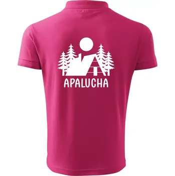 Pánská košile Apalucha chalupa - Polokošile pánská Pique Polo 203 - S ( Purpurová )