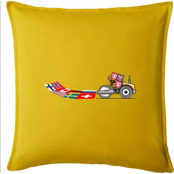 Polštář Hokej ČR válec - Polštář 50x50 - 50x50 - Pouze potah ( Žlutá )