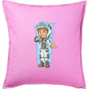 Polštář Vesmírný voják oranžový - Polštář 50x50 - 50x50 - Pouze potah ( Růžová )