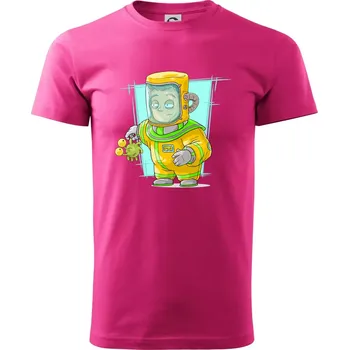 Pánská móda Vesmírný voják tyrkysový - Klasické pánské triko vyšší gramáže - 2XL ( Purpurová )