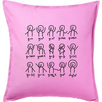 Polštář Algebra dance - Polštář 50x50 - 50x50 - Pouze potah ( Růžová )