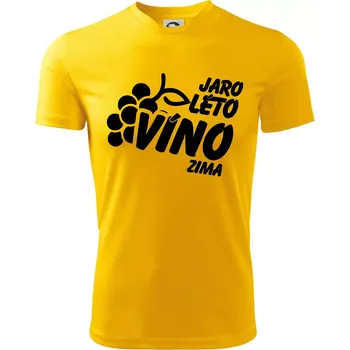 Chlapecké oblečení Jaro, léto, víno, zima - Dětské triko sportovní (dresovina) - 122 cm/6 let ( Žlutá )