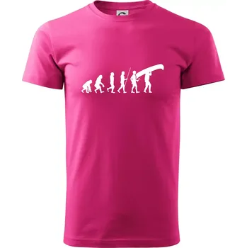 Evoluce kanoe nad hlavou - Klasické pánské triko vyšší gramáže - XS ( Purpurová )