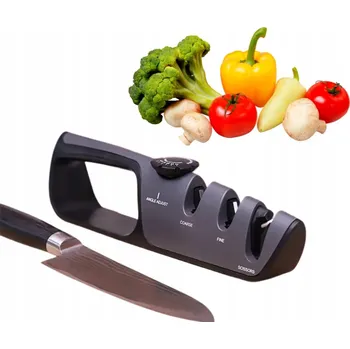 BROUSEK NA KUCHYŇSKÉ NOŽE NŮŽKY TŘÍFÁZOVÝ BROUSEK 3V1 NASTAVITELNÝ ÚHEL