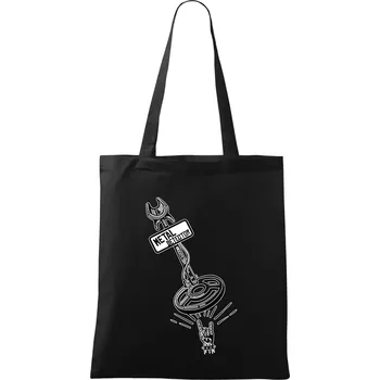 Nákupní taška Metal detector rock - Taška bavlněná - 42 x 38 cm ( Černá )